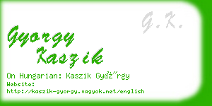 gyorgy kaszik business card